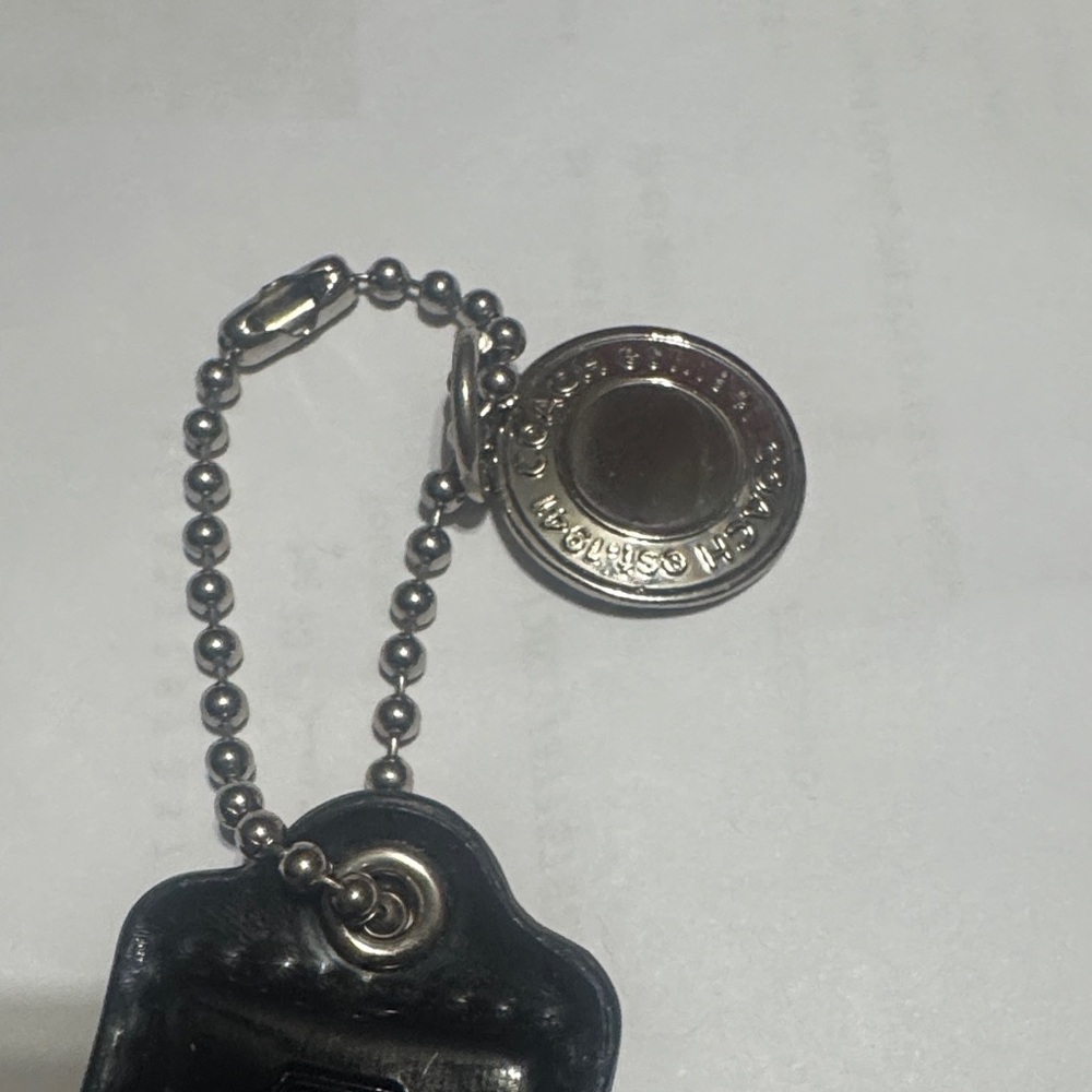 Coach Metallic Silver Keychain - Picture 2 of 3